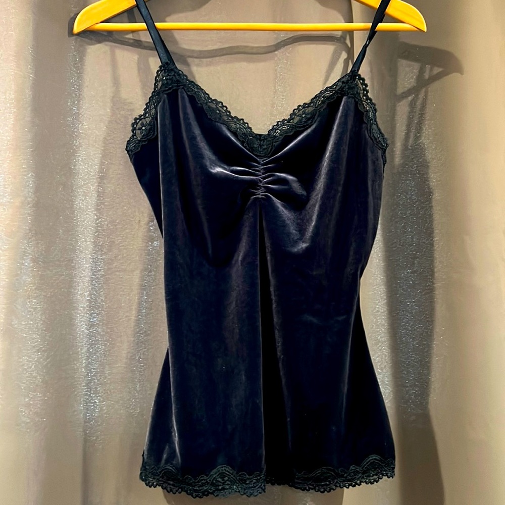 “Velvet” Tank with Lace Trim